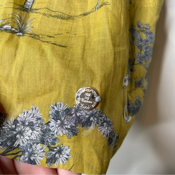 Pili Carrera girl teen mustard gold and grey leopard zebra print mini skirt 14 - Picture 5 of 10